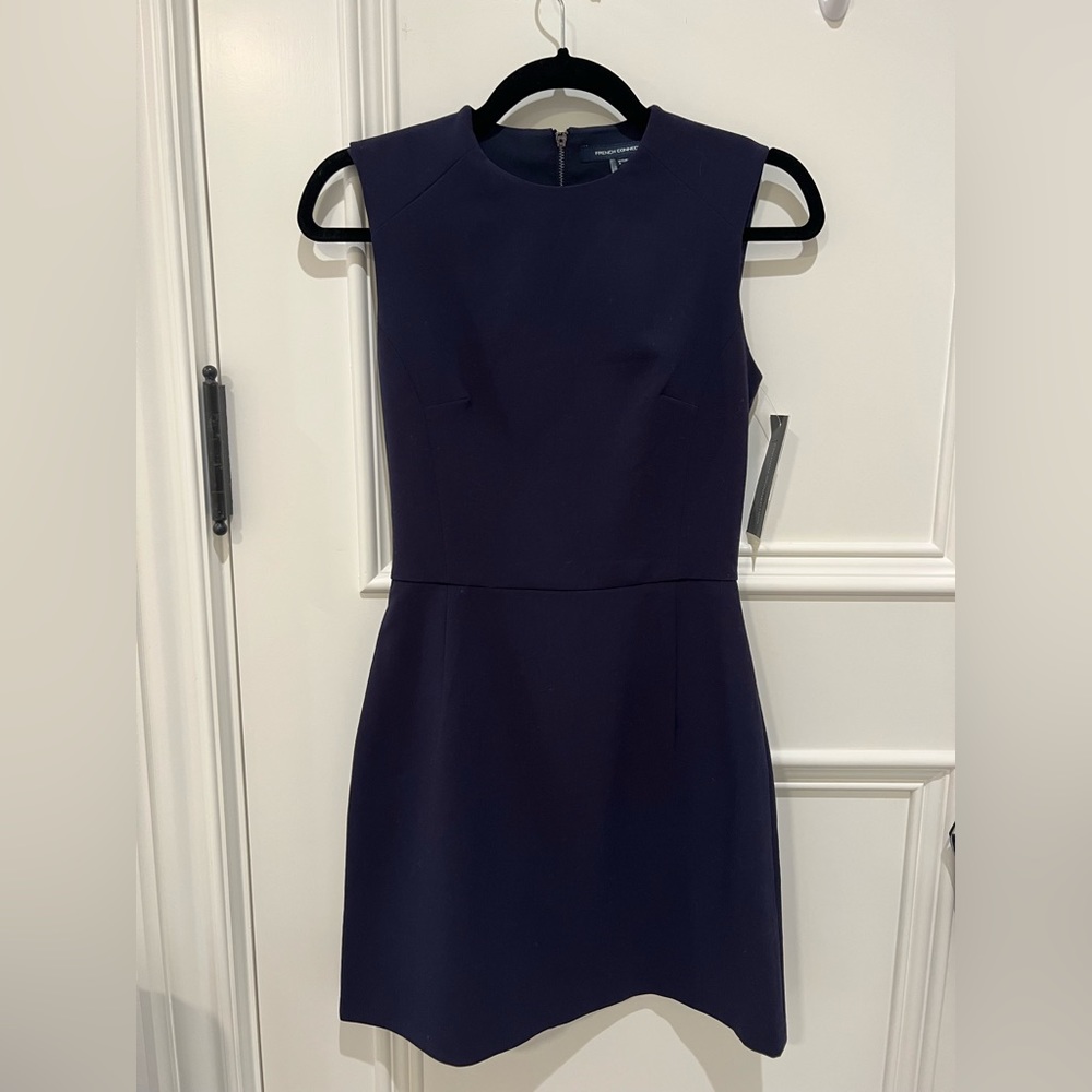 French Connection: Navy Blue Sleeveless Dress - Size XS